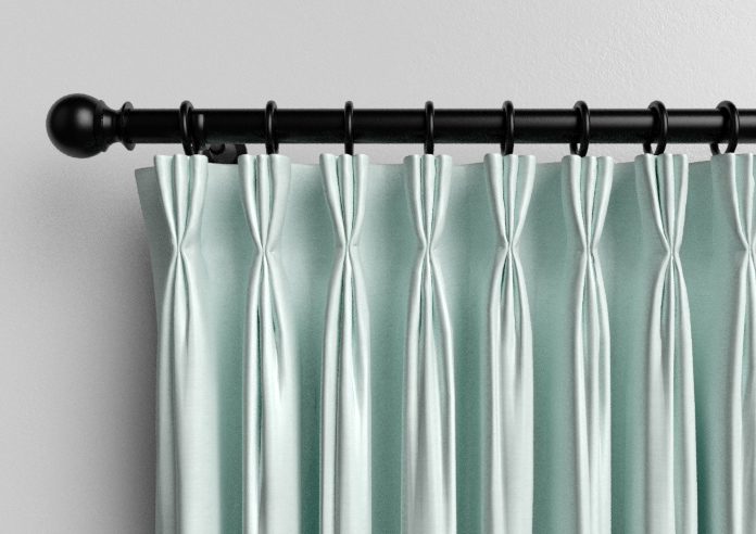 Akoya Faux Silk, Lustre Ice Blue - Made to Measure Curtains - Image 11